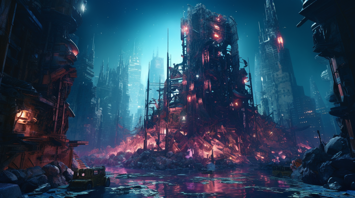 Original image by Midjouney. The image has water surface, but there should be no water surface in an underwater environment.