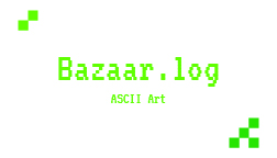 Card of ASCII Art, back side.