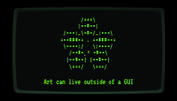 Card of ASCII Art, front side.