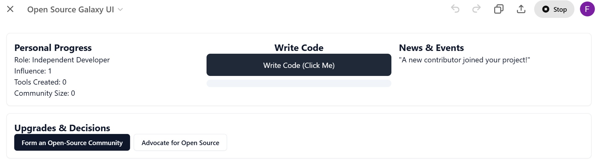 ChatGPT's refined version of UI design.