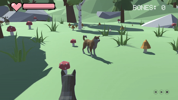 3D Low-poly forest.